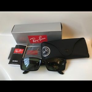 Ray Ban 59mm Polarized Rectangle Sunglasses